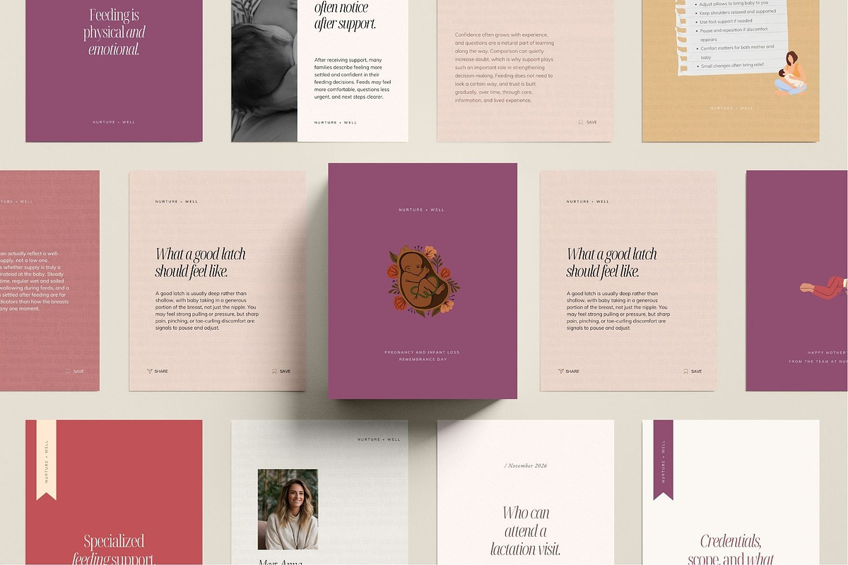 Lactation Consultant Templates, a Social Media Template by Ederra Design (Photo 5 of 7)