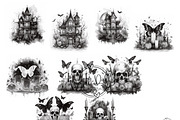 Haunted Halloween Procreate Stamps, a Brush Add-On by Papaya (Thumbnail 3 of 5)