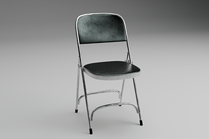 Minimal Metal Folding Chair 3D Model, an Object 3D Model by Dudukbersama