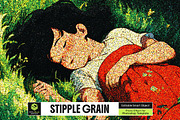 Stipple Grain Photo Effect, a Layer Style Add-On by dokudokunomi (Thumbnail 1 of 8)