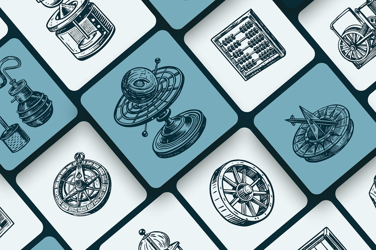 Vintage Scientific Equipment Art Set, an Education Illustration by Prosymbols (Photo 5 of 10)