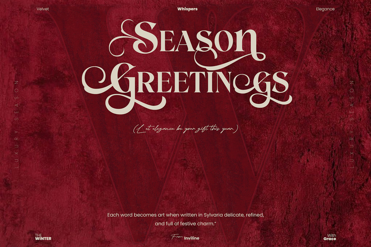 Sylvaria - Elegant Christmas Font, a Serif Font by Inviline.co (Photo 4 of 10)
