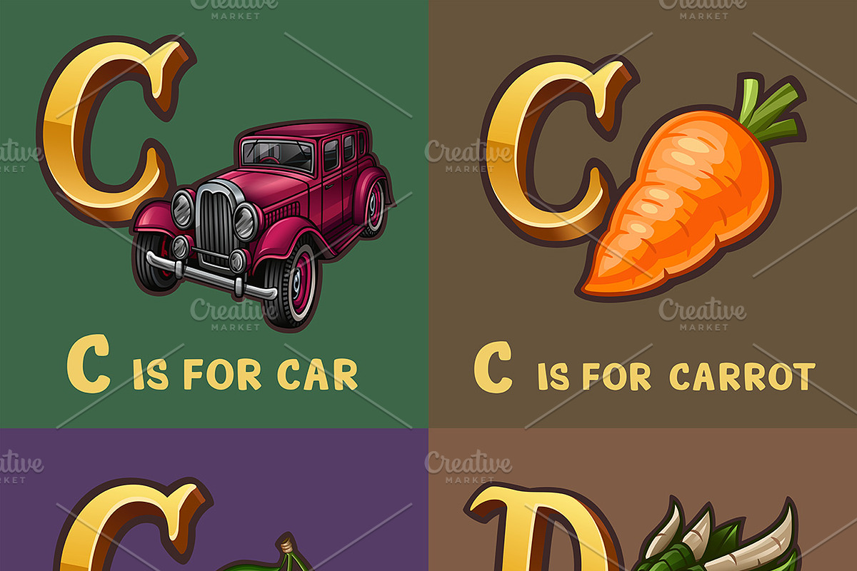 Children's Alphabet SET, an Education Illustration by Saranai Store (Photo 2 of 10)