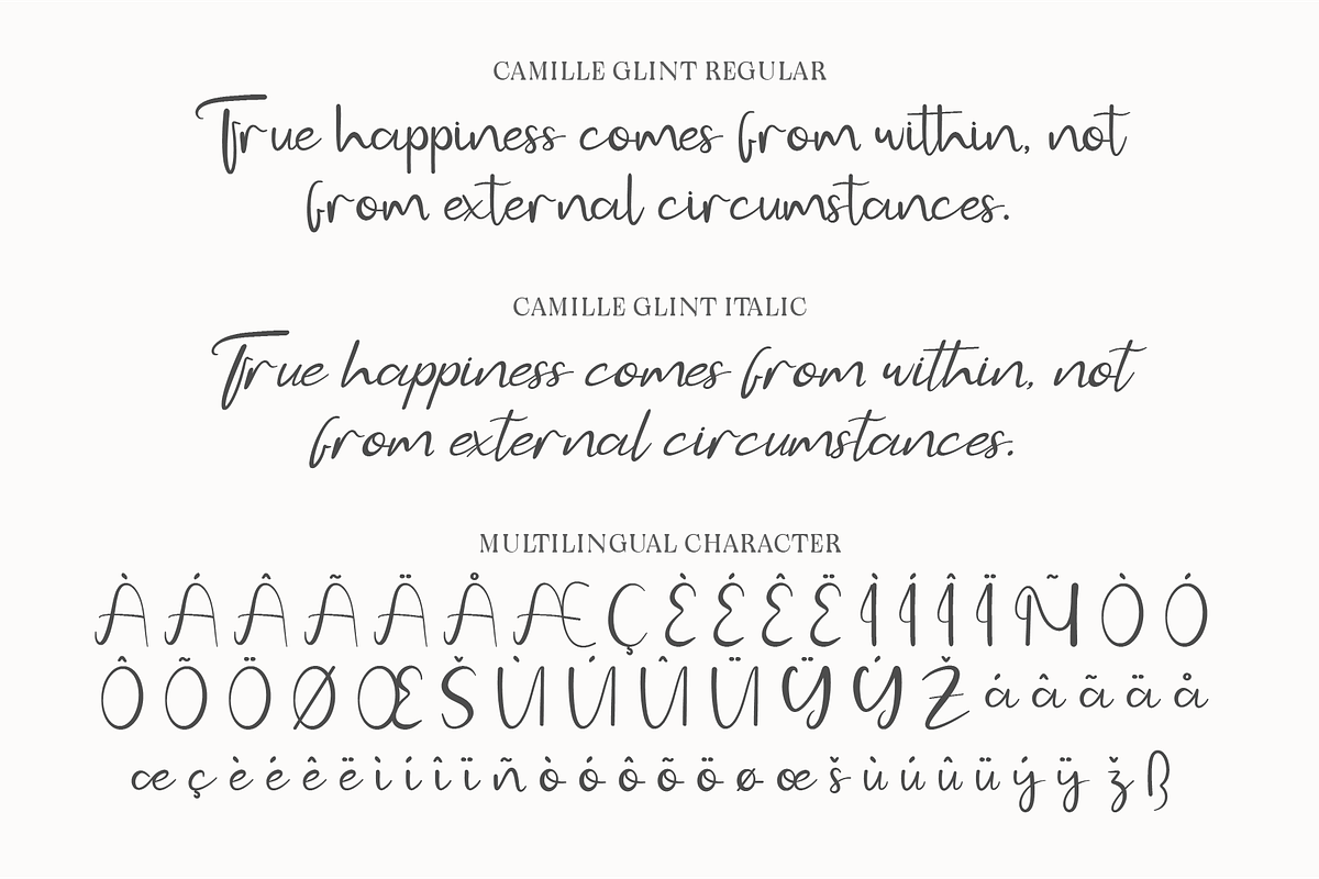 Camille Glint - Handwritten, a Handwritten Font by Indotype Foundry (Photo 4 of 10)