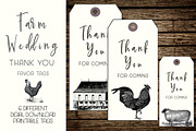 Rustic Farm Wedding Thank You Tags, a Card Template by Le Paper Cafe (Thumbnail 1 of 2)