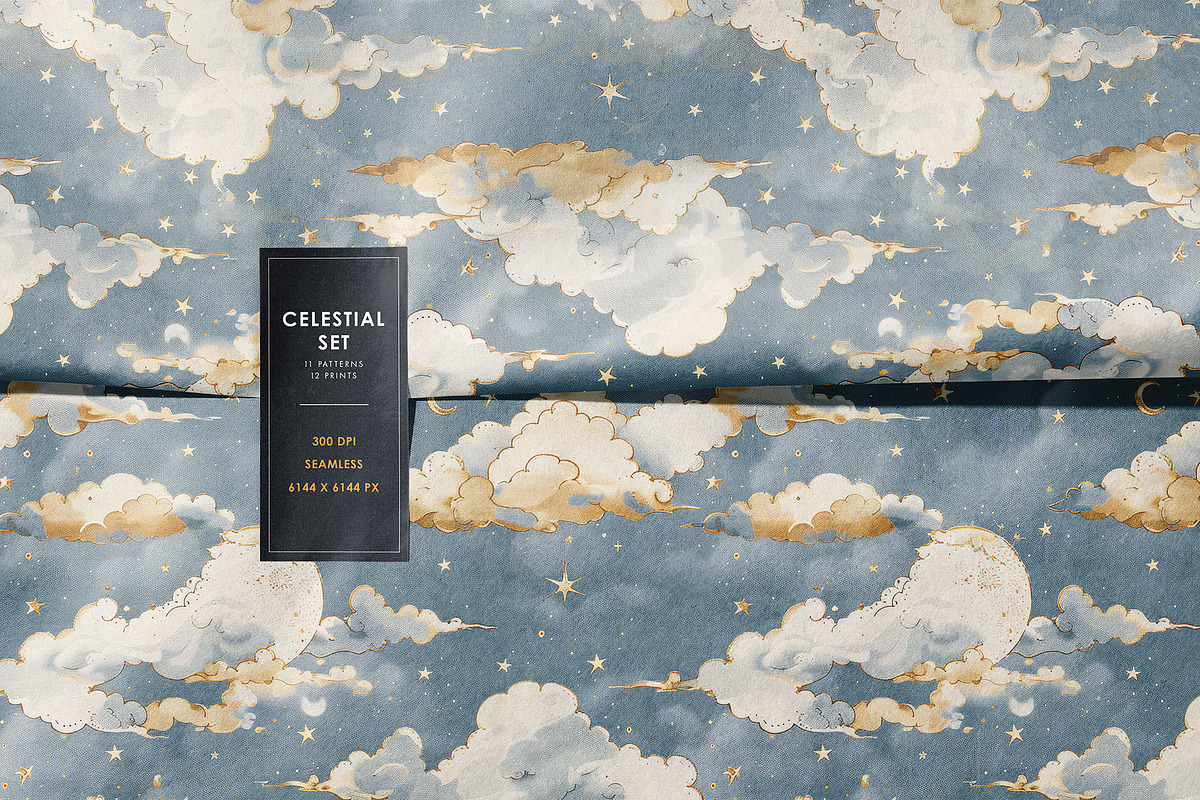 Celestial Patterns and Art Prints, a Pattern Graphic by Ninterints (Photo 13 of 19)
