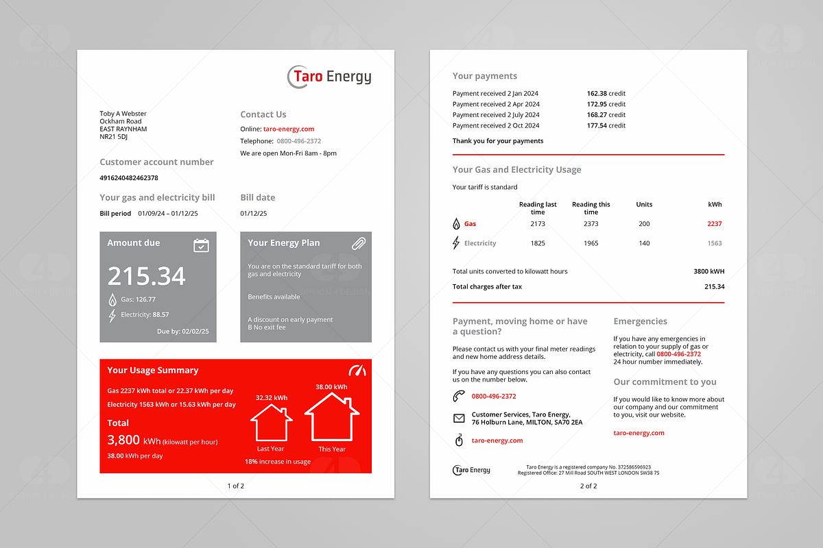 Gas and Electricity Energy Bill, a Templates & Theme by Option 4 Design (Photo 5 of 5)