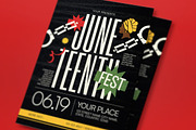 Black Quirky Juneteenth Flyer Set, a Flyer Template by graphicook (Thumbnail 2 of 3)