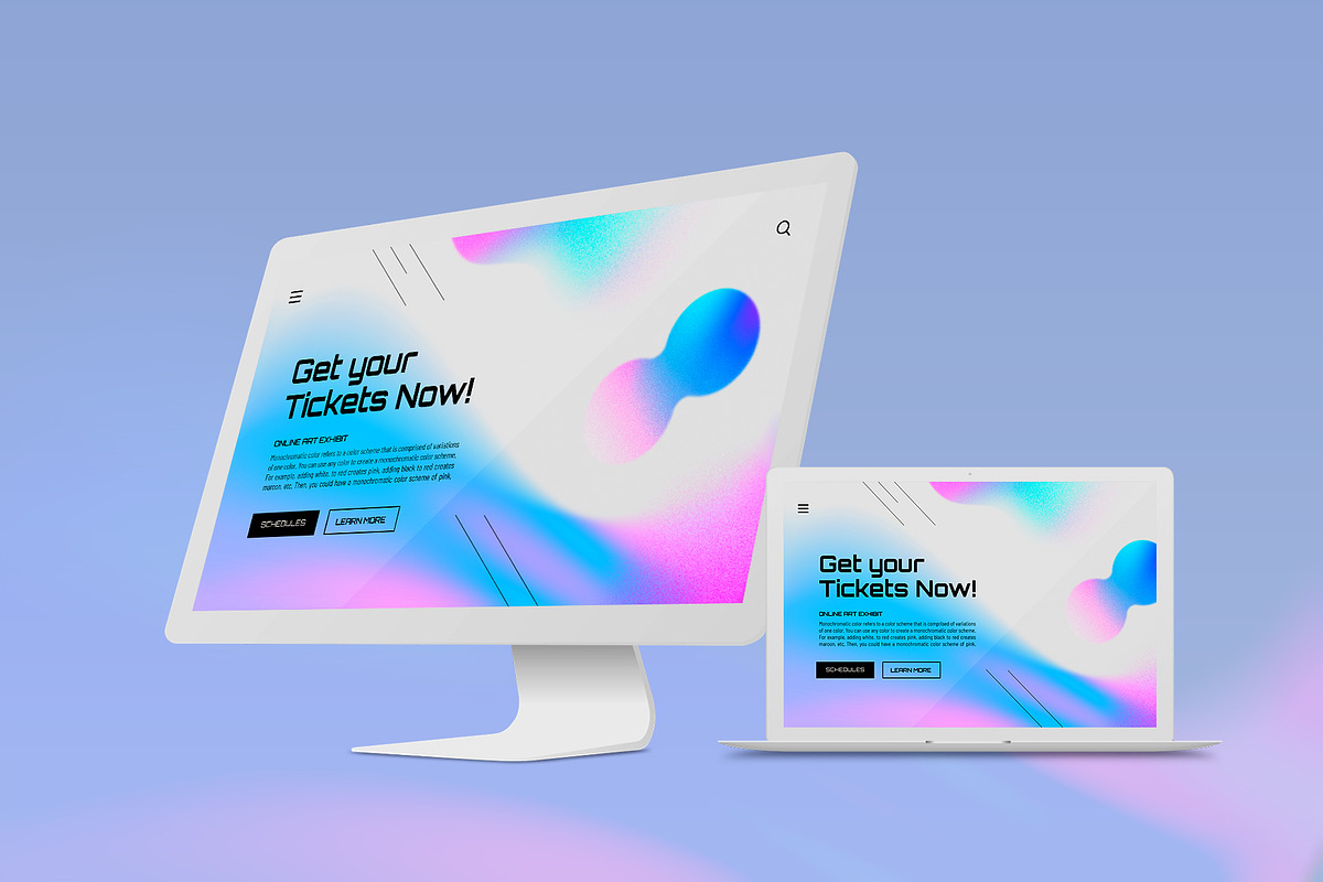 Vibrant Wavy Gradient Shapes, a Texture Graphic by le-genda (Photo 6 of 14)
