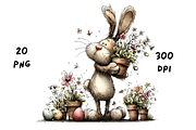 Whimsical Floral Easter Rabbit, an Animal Illustration by GiraffeCreative (Thumbnail 14 of 20)