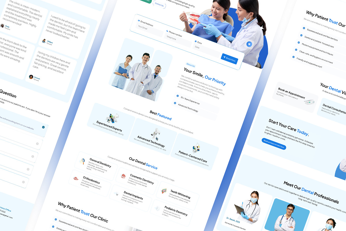 Dental Clinic Website Landing Page, a Landing Page Template by Font Kingdom (Photo 5 of 5)