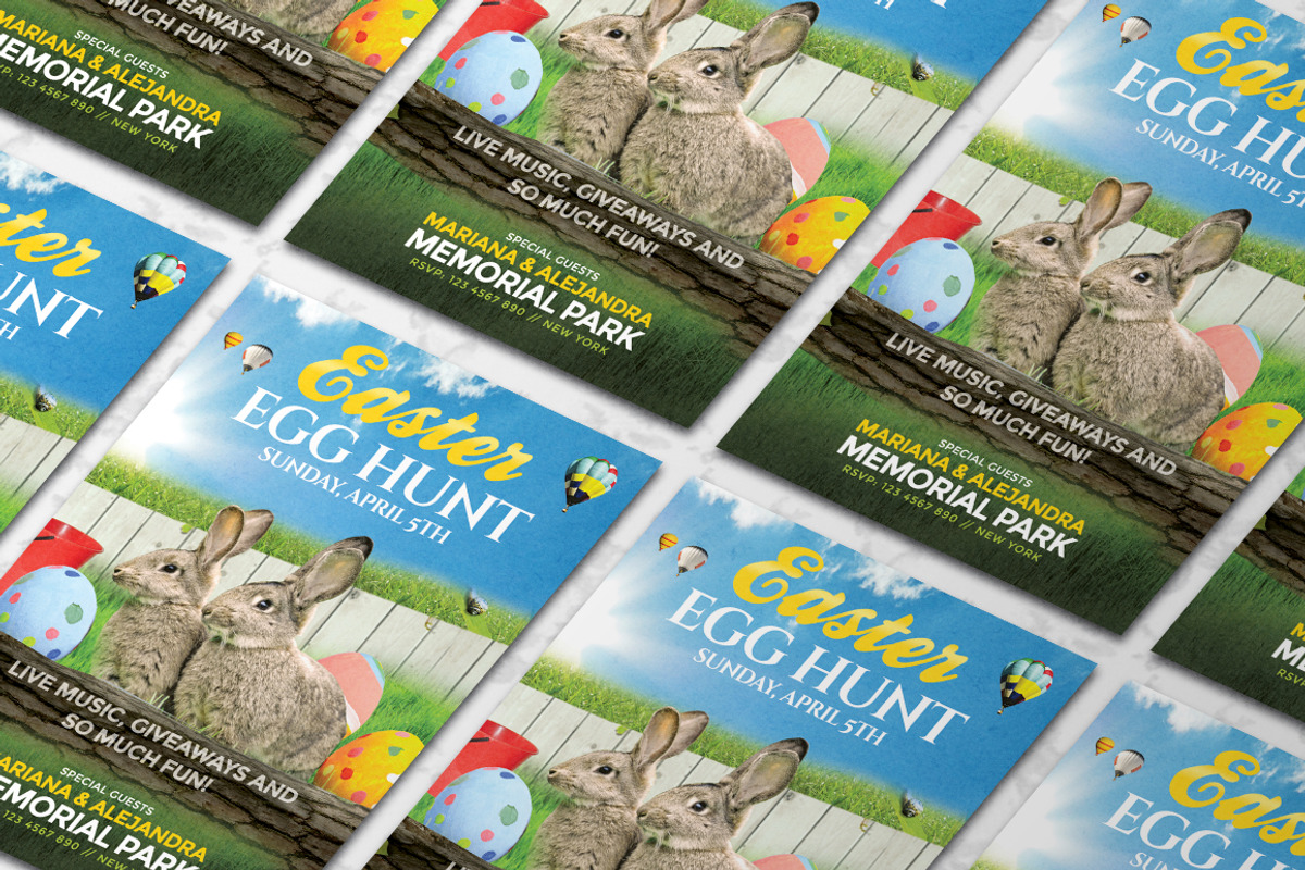 Easter Egg Hunt - Flyer Template, a Flyer Template by Creative Waffle (Photo 2 of 5)