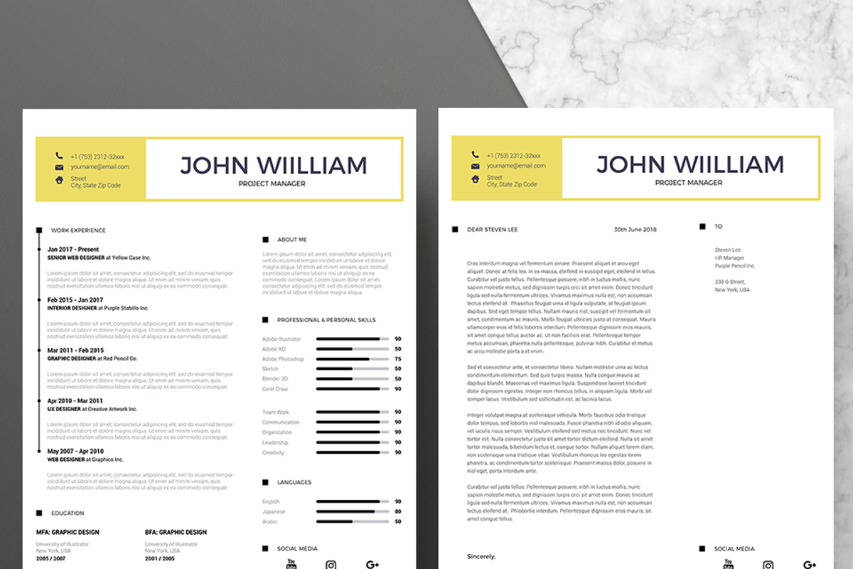 Vol.59 Resume & CV Template, a Resume Template by Hito Graphic (Photo 3 of 8)