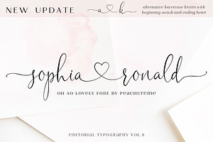 Sophia Ronald // Lovely Script Font