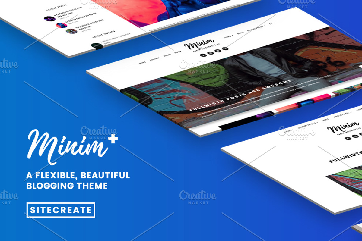 Minim+ - A Flexible & Beautiful Blog, a WordPress Template by SiteCreate (Photo 2 of 2)