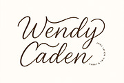Wendy Caden - Lovely Heart Font, a Script Font by Jozoor (Thumbnail 1 of 10)