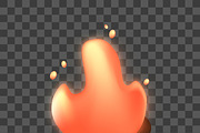 Cartoon bonfire. Fire icons, an Object Illustration by Woters little shop (Thumbnail 3 of 7)