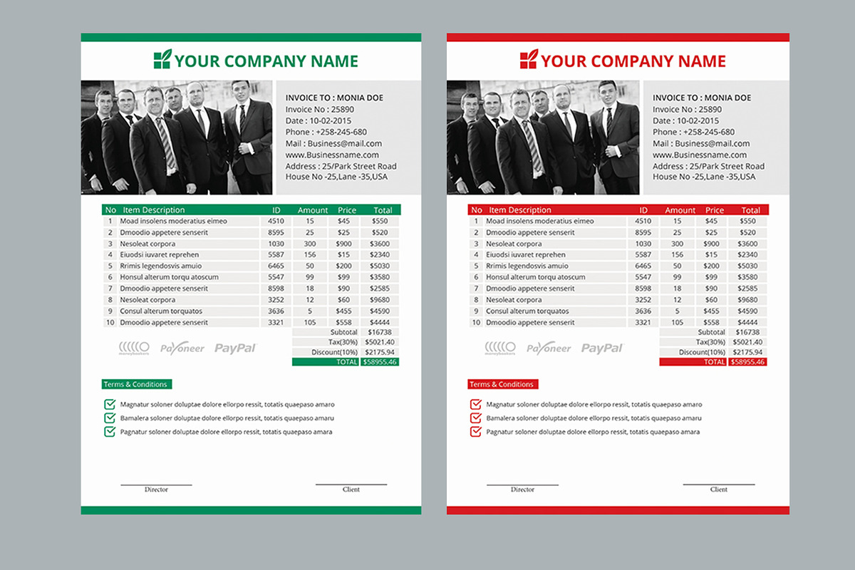Business Invoice Bill Paper, a Stationery Template by Design_Fx (Photo 2 of 2)