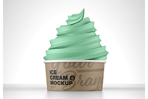 Ice Cream Cup Mockup, a Cups & Container Mockup by OneVectorStock