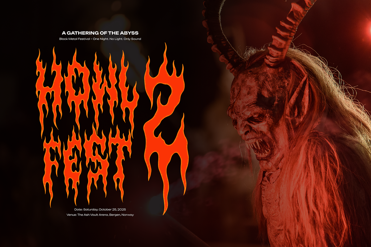 Huruhara | Black Metal Font, a Blackletter Font by Denustudios (Photo 8 of 12)