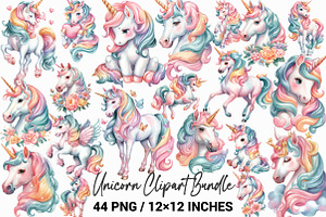 Unicorn Clipart, a Graphic by CitraGraphics