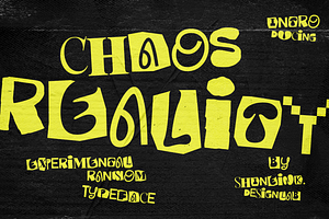 Chaos Reality – Experimental Font