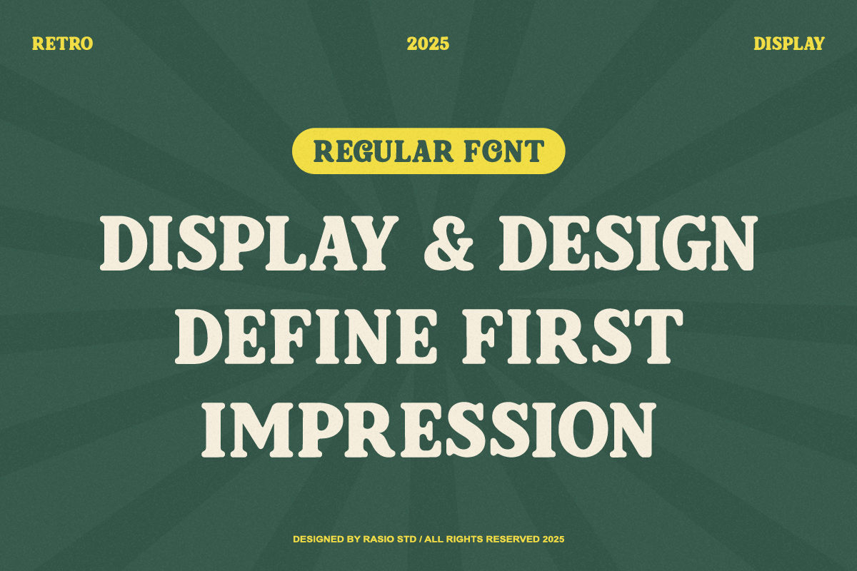 Curlonia Retro Display Serif Font, a Serif Font by Rasio Studio (Photo 4 of 9)