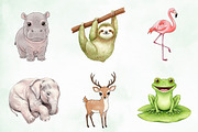 Animals Minimalist Cartoon Clipart, an Illustration by Creative Art (Thumbnail 8 of 9)