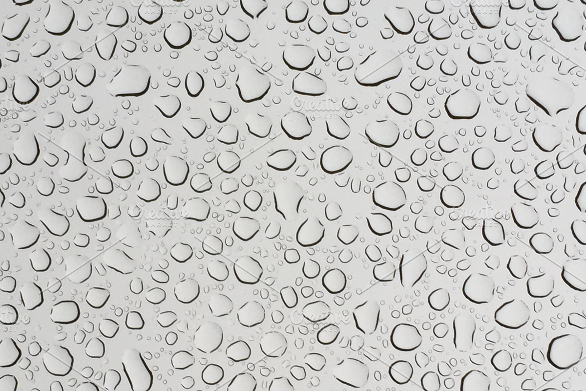 Rain Drops On Glass