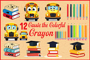 Cassie the Colorful Crayon & School, an Object Graphic by yasushie (Thumbnail 1 of 13)