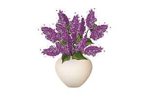 Bunch of lilac brunches in vintage, an Object Illustration by Toltemara