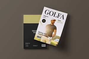 White Golf Sport Magazine Template