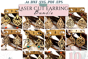 75 Lasercut EARRING FILE SVG BUNDLE, an Object Graphic by Pixelkrafter (Thumbnail 2 of 9)