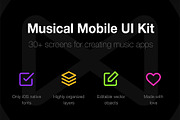Musical Mobile UI Kit, an UI Kit Template by Just UI (Thumbnail 2 of 5)