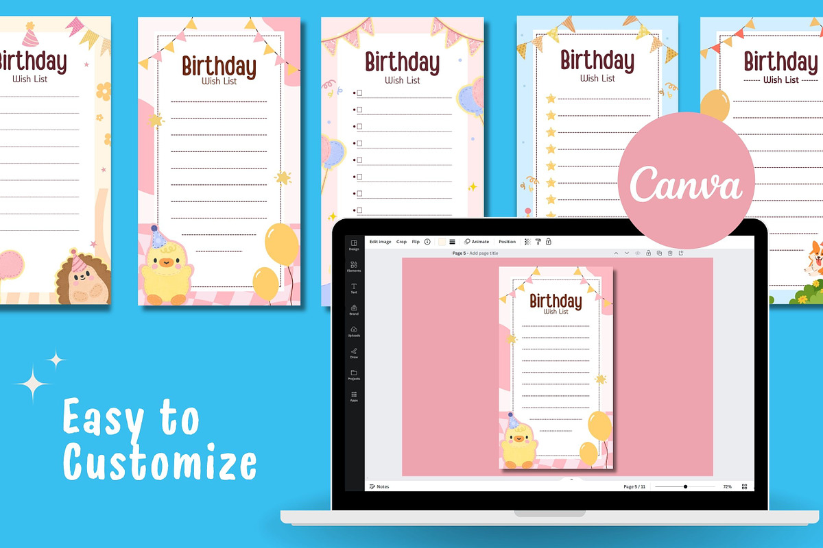 Cute Happy Birthday Wish List, a Templates & Theme by TemplateCastleStore (Photo 8 of 9)