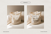 Aesthetic Tote Bag Mockups - Gracie, a Packaging Mockup by HelloKarla (Thumbnail 4 of 5)