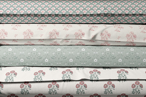 Farmhouse BlockPrint Floral Patterns