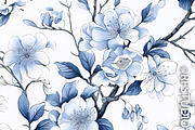 CHINOISERIE SPRING BLOSSOMS Seamless, a Texture Illustration by RefinedFantasyStudio (Thumbnail 6 of 9)