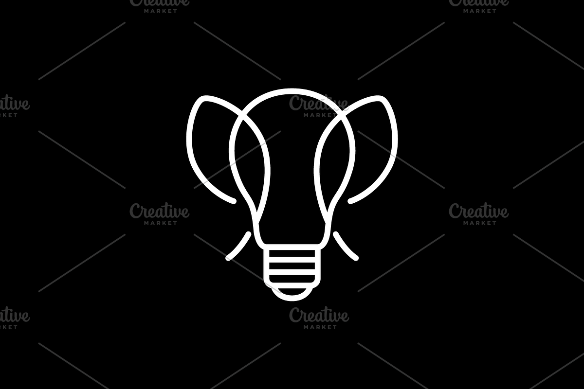 creative lamp minimalist line logo, a Branding & Logo Template by devastd
