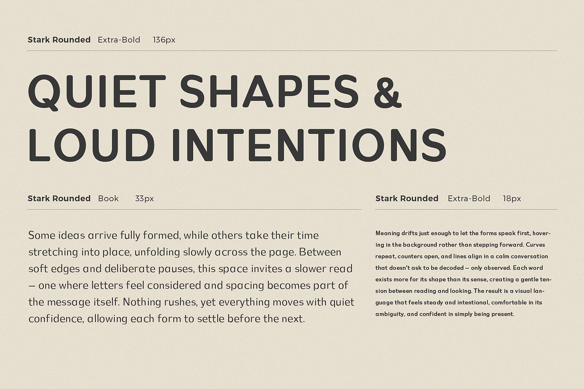 Stark Rounded - A Modern Sans Serif, a Sans Serif Font by Cassandra Cappello (Photo 6 of 9)