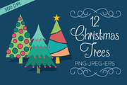 Christmas Tree Elements Set, a Decorative Illustration by Digital Sugar (Thumbnail 1 of 2)