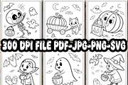 Comfy Halloween Coloring Book, a Seasonal Illustration by Design Station (Thumbnail 2 of 8)