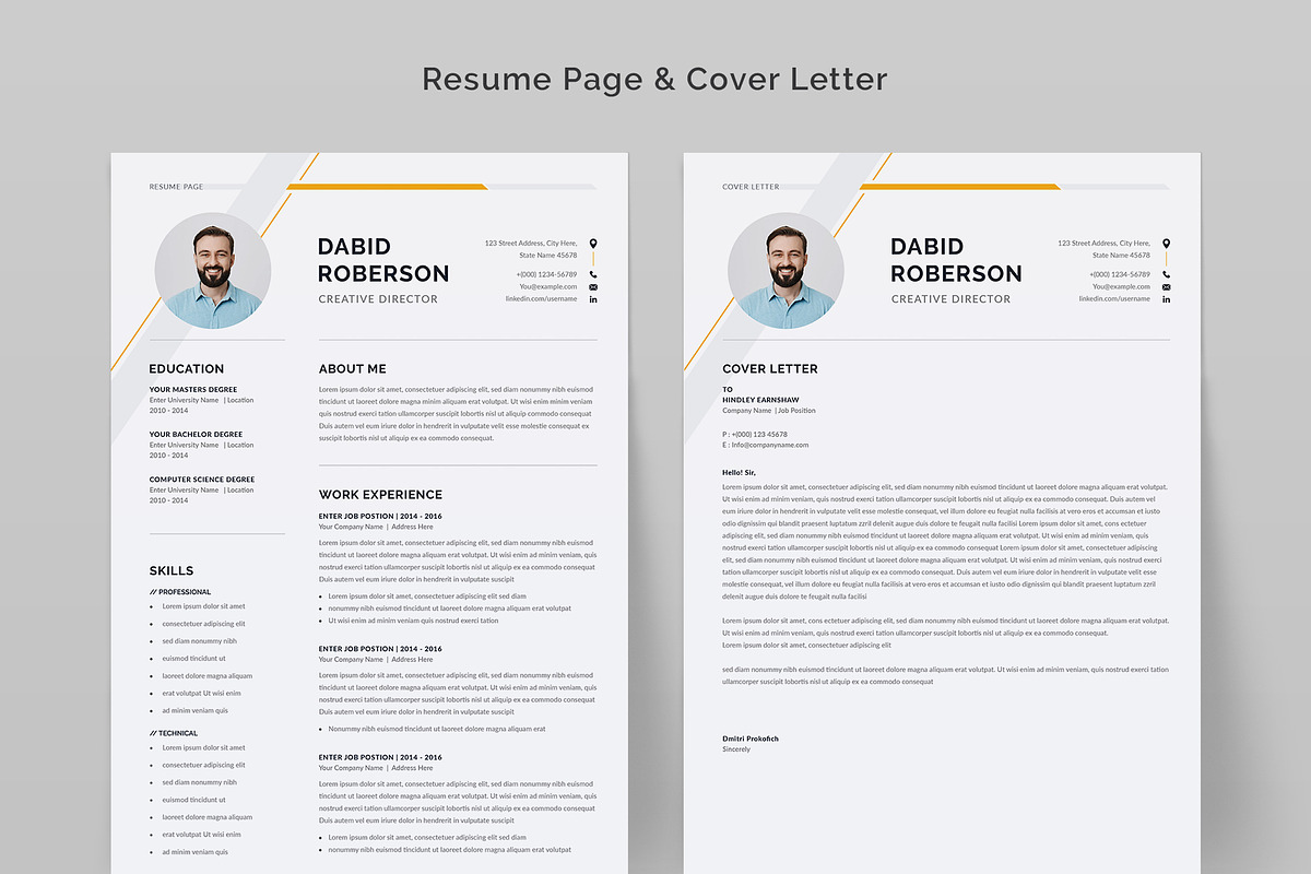 Clean Resume/CV, a Resume Template by Aspect_Studio (Photo 3 of 5)