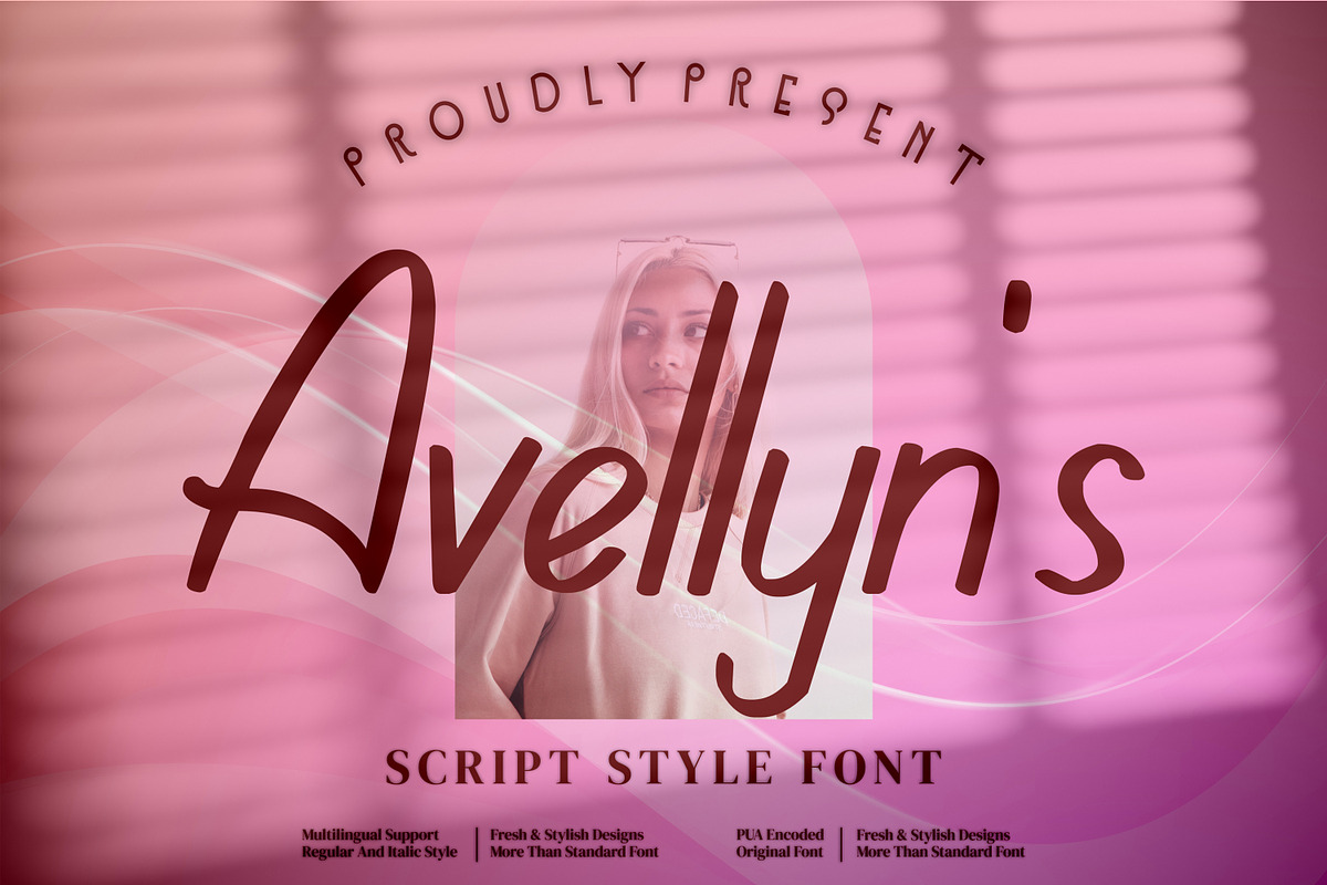 Avellyn's - Sans serif style font, a Sans Serif Font by mahstudios (Photo 1 of 8)