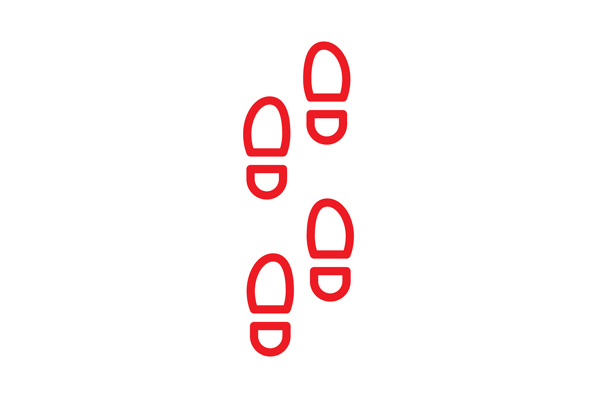 Shoeprint icon design template, an Outline Icon by Sumberpangan (Photo 3 of 3)