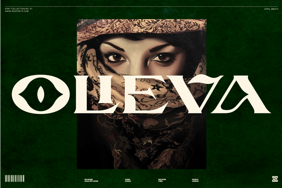 OLIEVA - bonus poster, a Font by Bagerich Type Foundry (Photo 1 of 15)