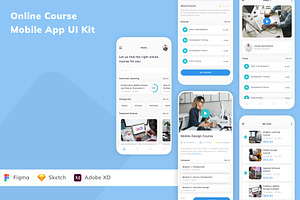 Online Course Mobile App UI Kit