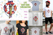 Life Buoy Ring Sublimation, an Illustration by Watercolor_Vector Graphic (Thumbnail 1 of 8)
