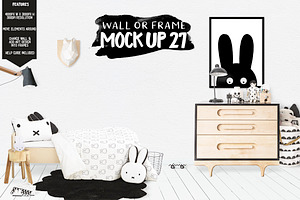 Kids Room Wall/Frame Mock Up 27