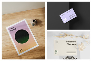 Stationery Paper Card Mockups Vol.01